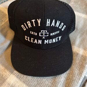 Black Dirty Hands Clean Money Trucker Hat